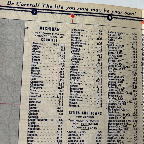 Vintage State 1940’s Michigan Missouri Wisconsin road maps - Picture 10 of 10